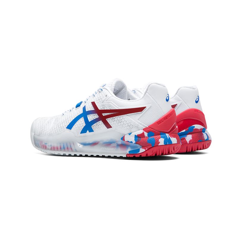 Asics Gel-Resolution 8 L.E. W (White/Electric Blue) - Image 4