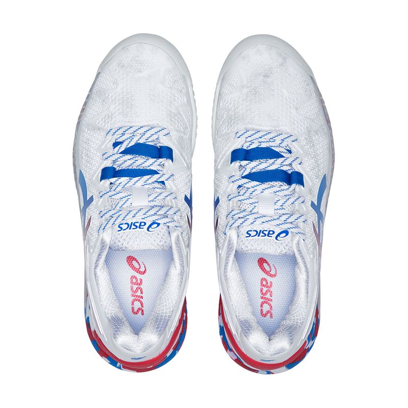 Asics Gel-Resolution 8 L.E. W (White/Electric Blue) - Image 3